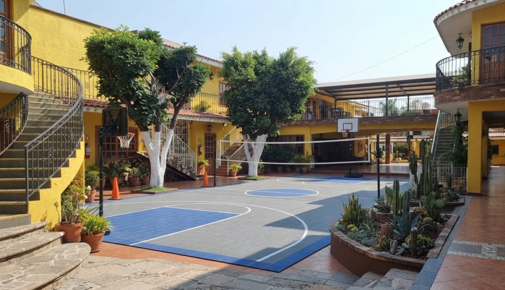 Patio con cancha 